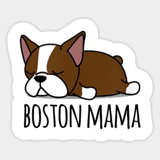 Boston Mama Lazy Dog Sticker